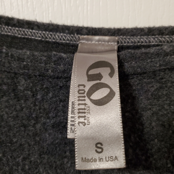 Go Couture Boatneck Dolman Knit Sweater- Grey/White (Size S) - Picture 2 of 16